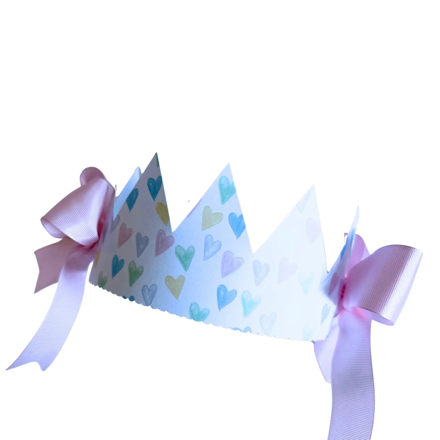Pastel Confetti Hearts Printable Crown | DIY Party Crown - Jamie Ann Studio