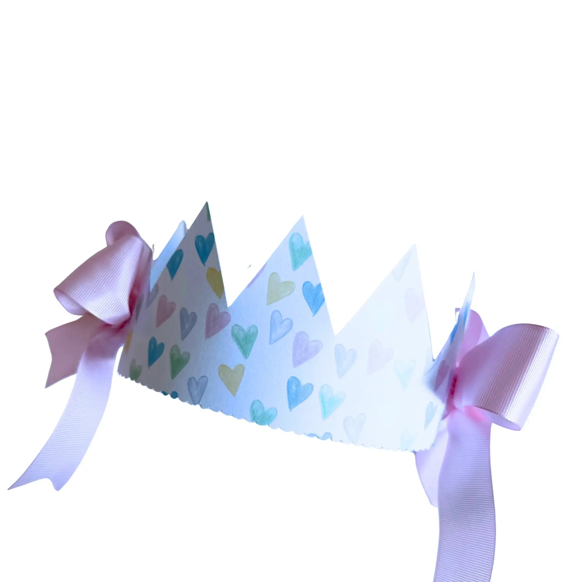 Pastel Confetti Hearts Printable Crown | DIY Party Crown - Jamie Ann Studio
