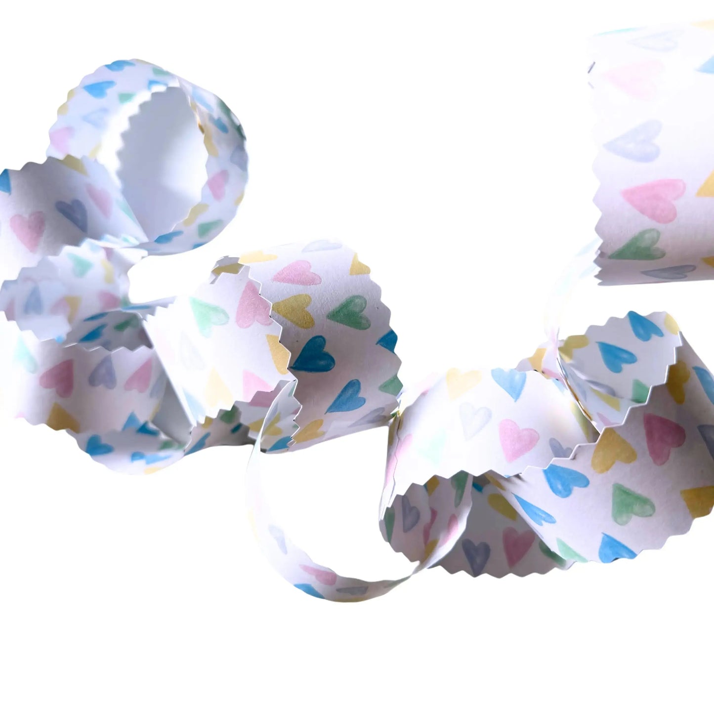 Confetti Hearts Printable Paper Chains | Double-Sided Pastel Garland DIY Party Decor - Jamie Ann Studio