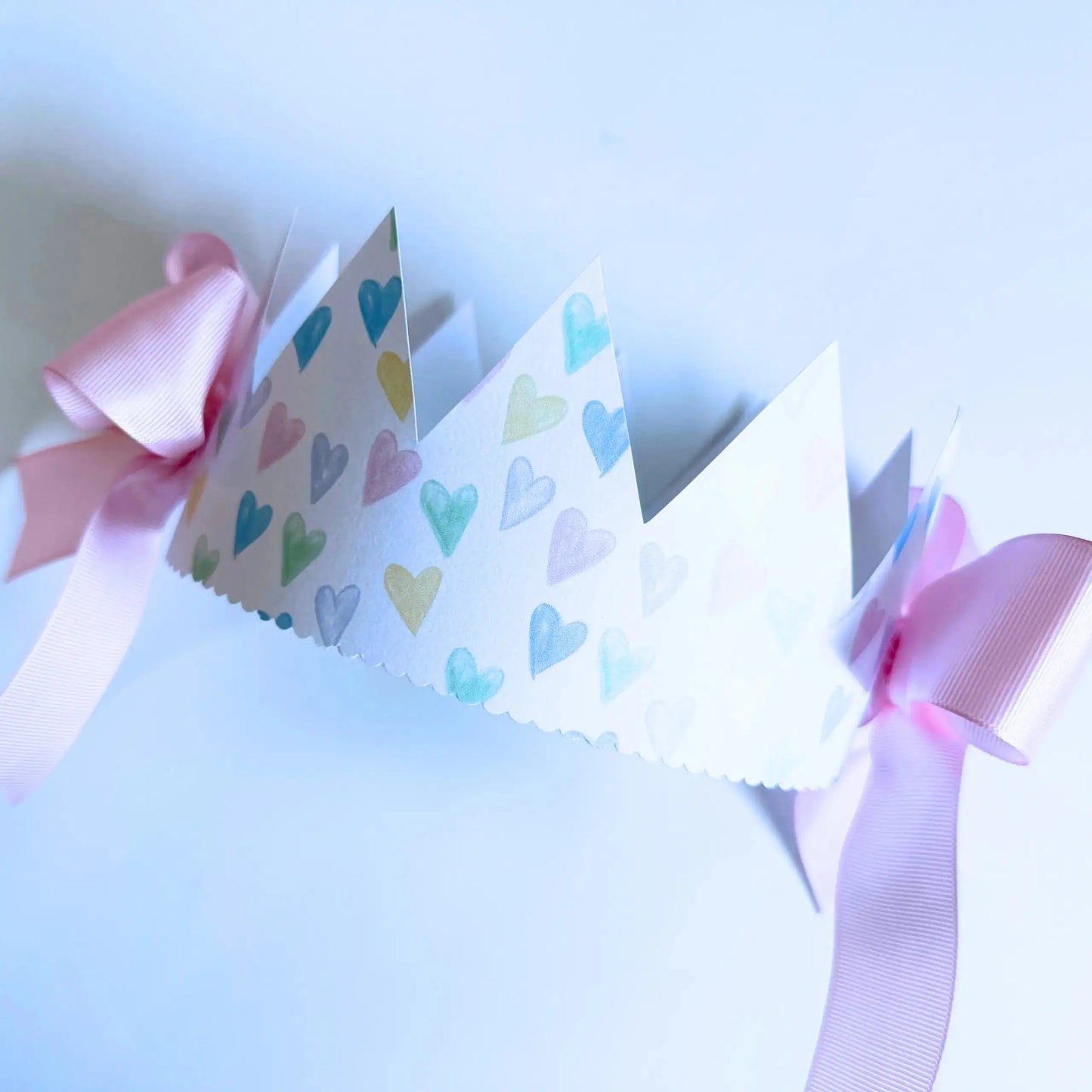 Pastel Confetti Hearts Printable Crown | DIY Party Crown - Jamie Ann Studio