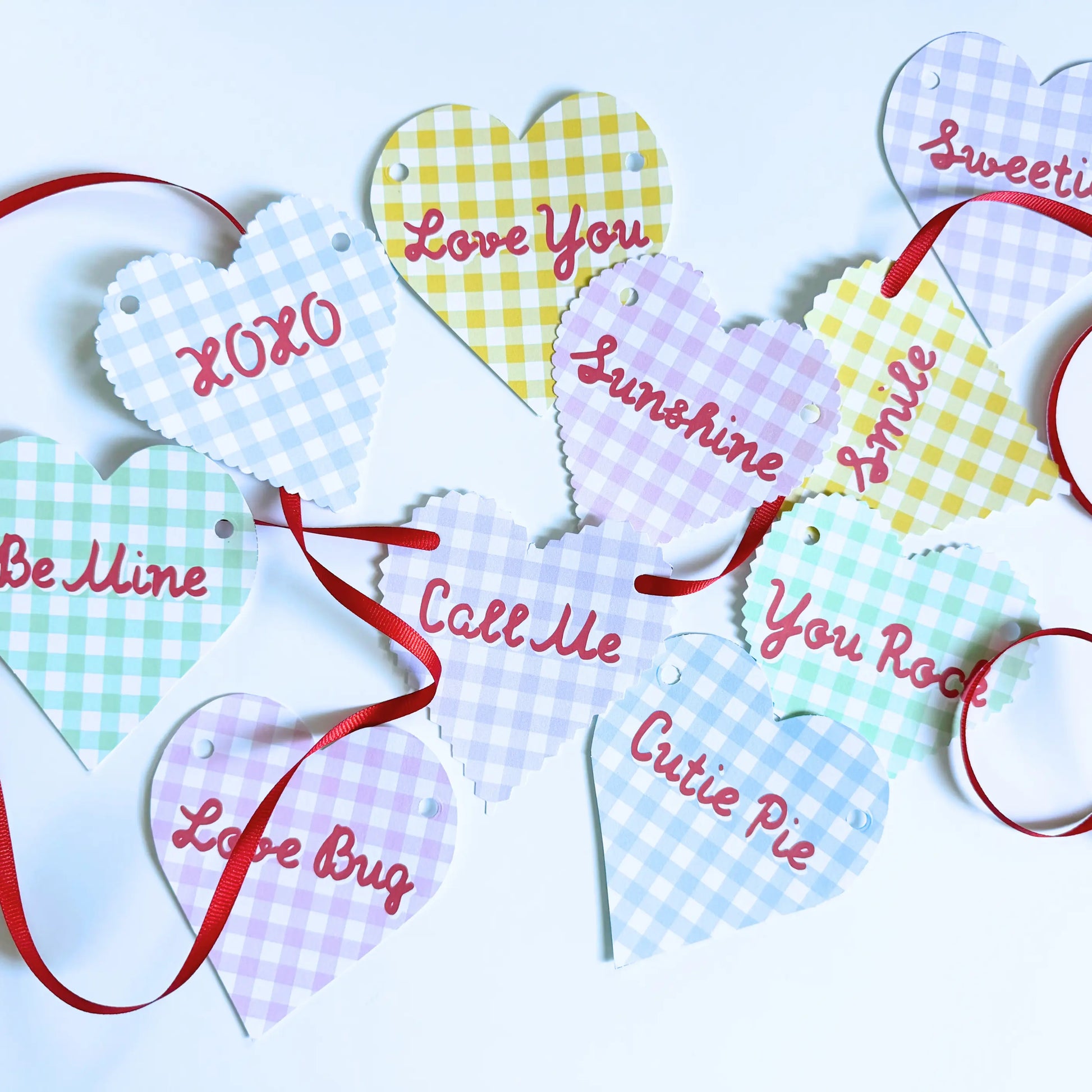 Gingham Conversation Hearts, Bitsy Jamie Ann Studio