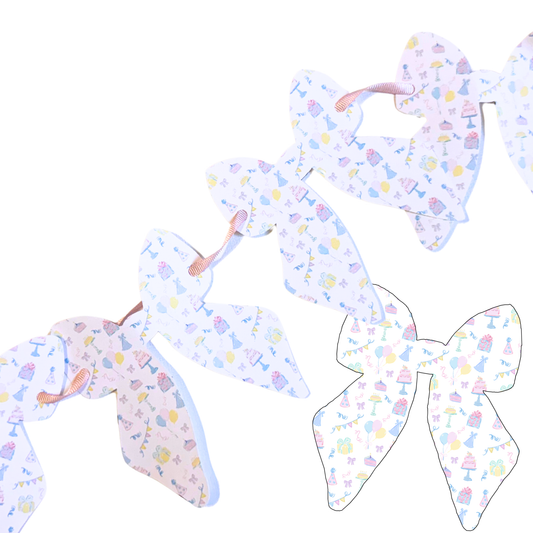 Printable Bitsy Bows – Pastel Watercolor Birthday Party Decor