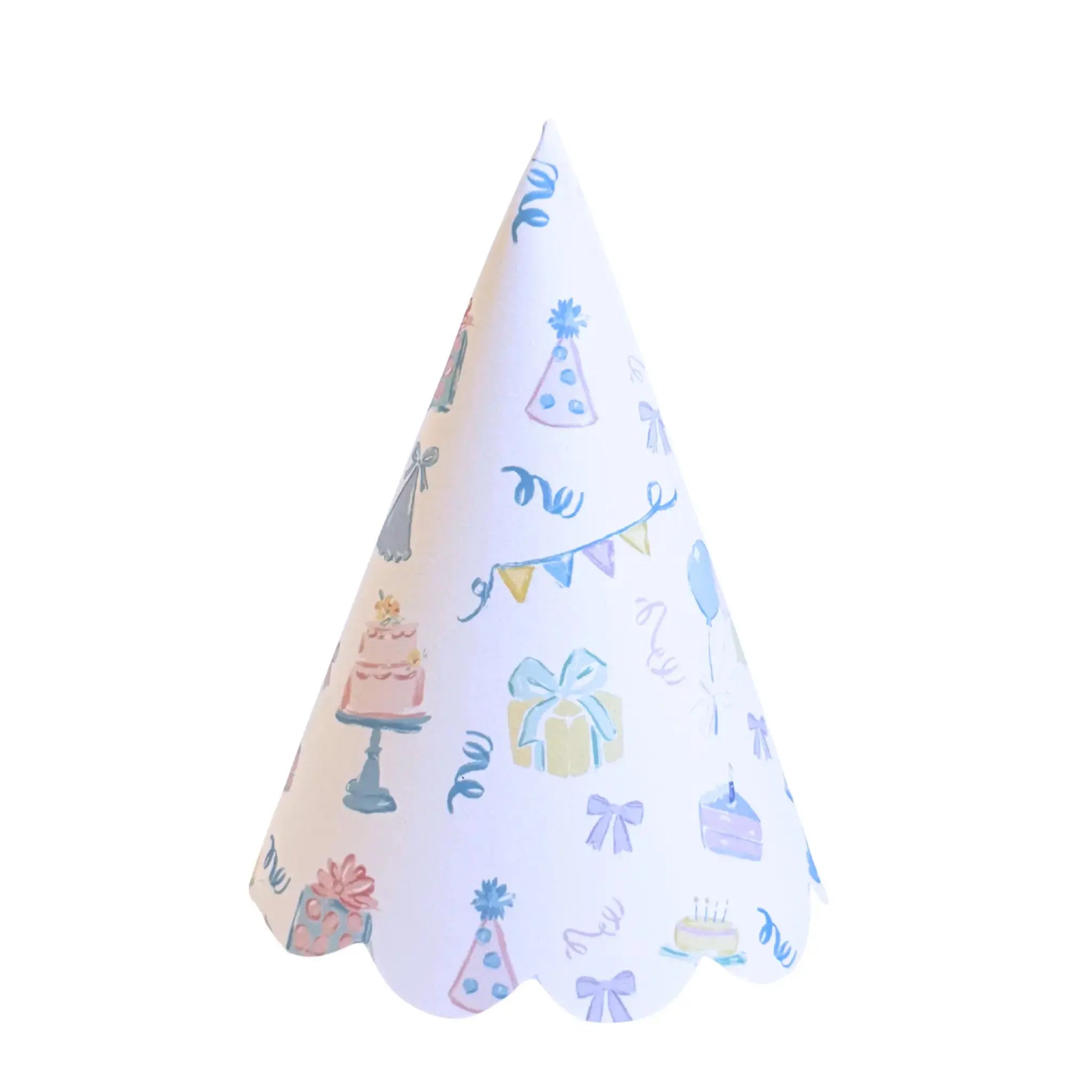 Lovely Day Pastel Birthday Party Hat Printable | Scalloped Edge DIY Birthday Hat - Jamie Ann Studio