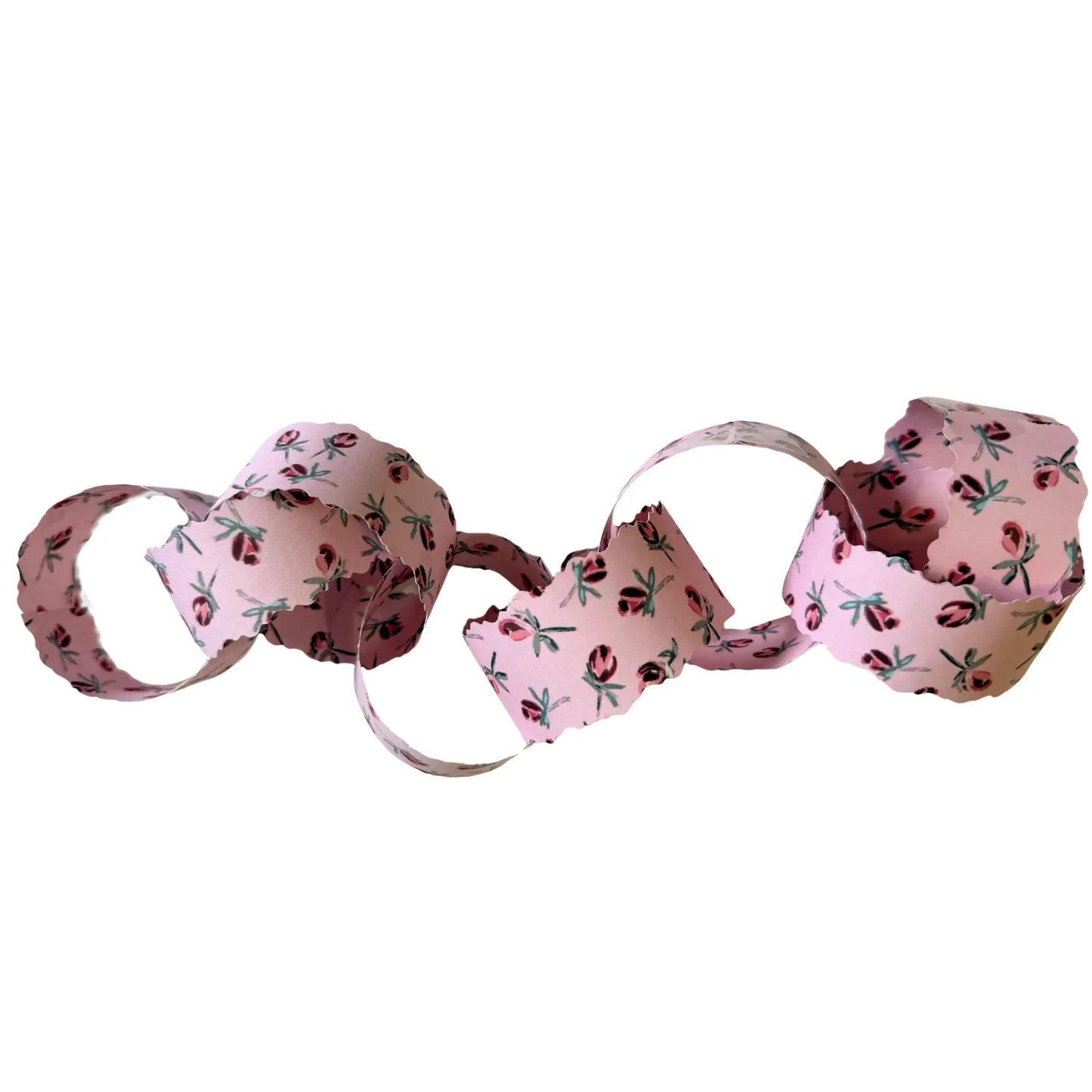 Velvet Rosebuds Printable Paper Chains | Double-Sided Floral Garland DIY Party Decor - Jamie Ann Studio