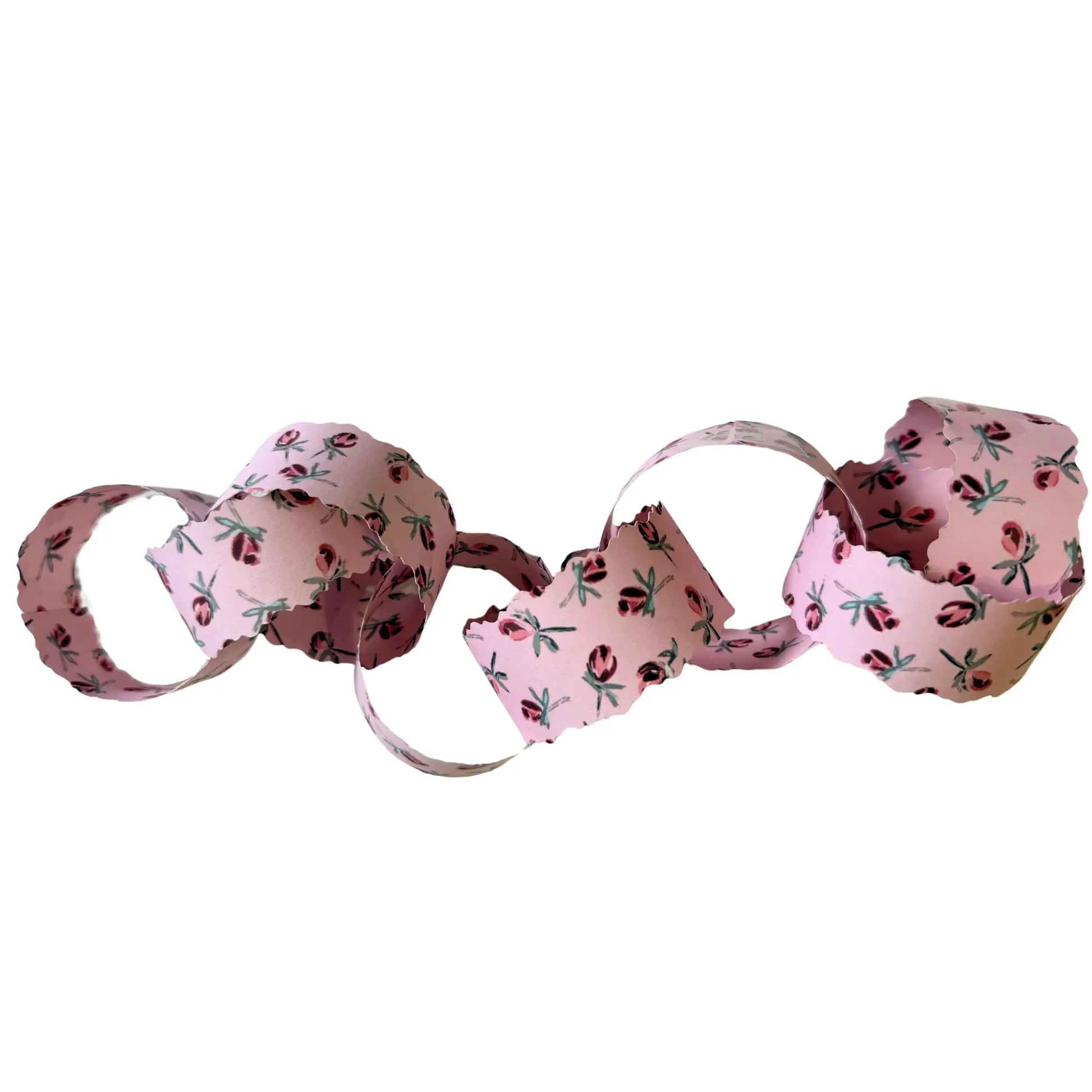 Velvet Rosebuds Printable Paper Chains | Double-Sided Floral Garland DIY Party Decor - Jamie Ann Studio
