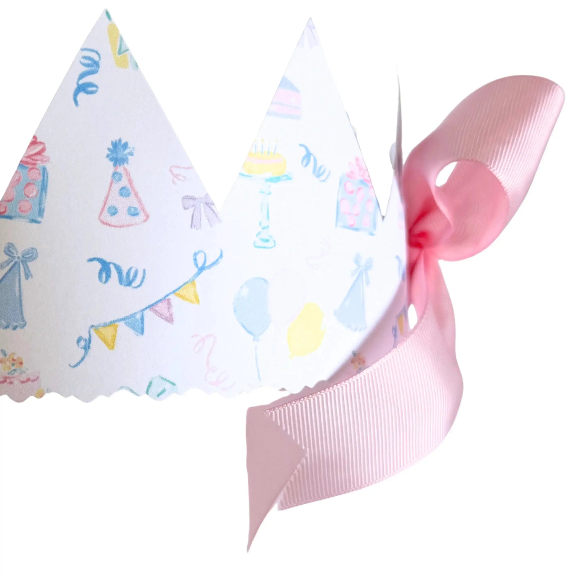 Lovely Day Pastel Hearts Printable Crown | DIY Birthday Crown - Jamie Ann Studio