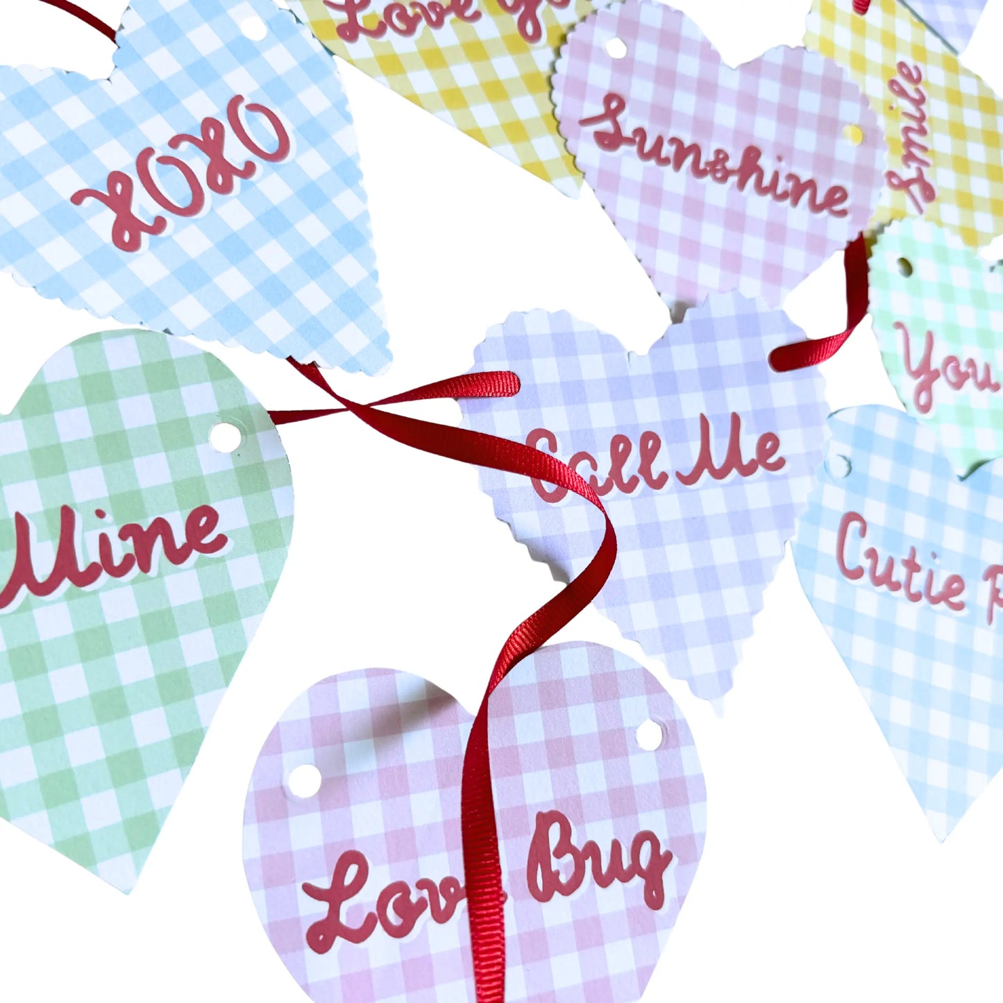 Gingham Conversation Hearts, Bitsy Jamie Ann Studio