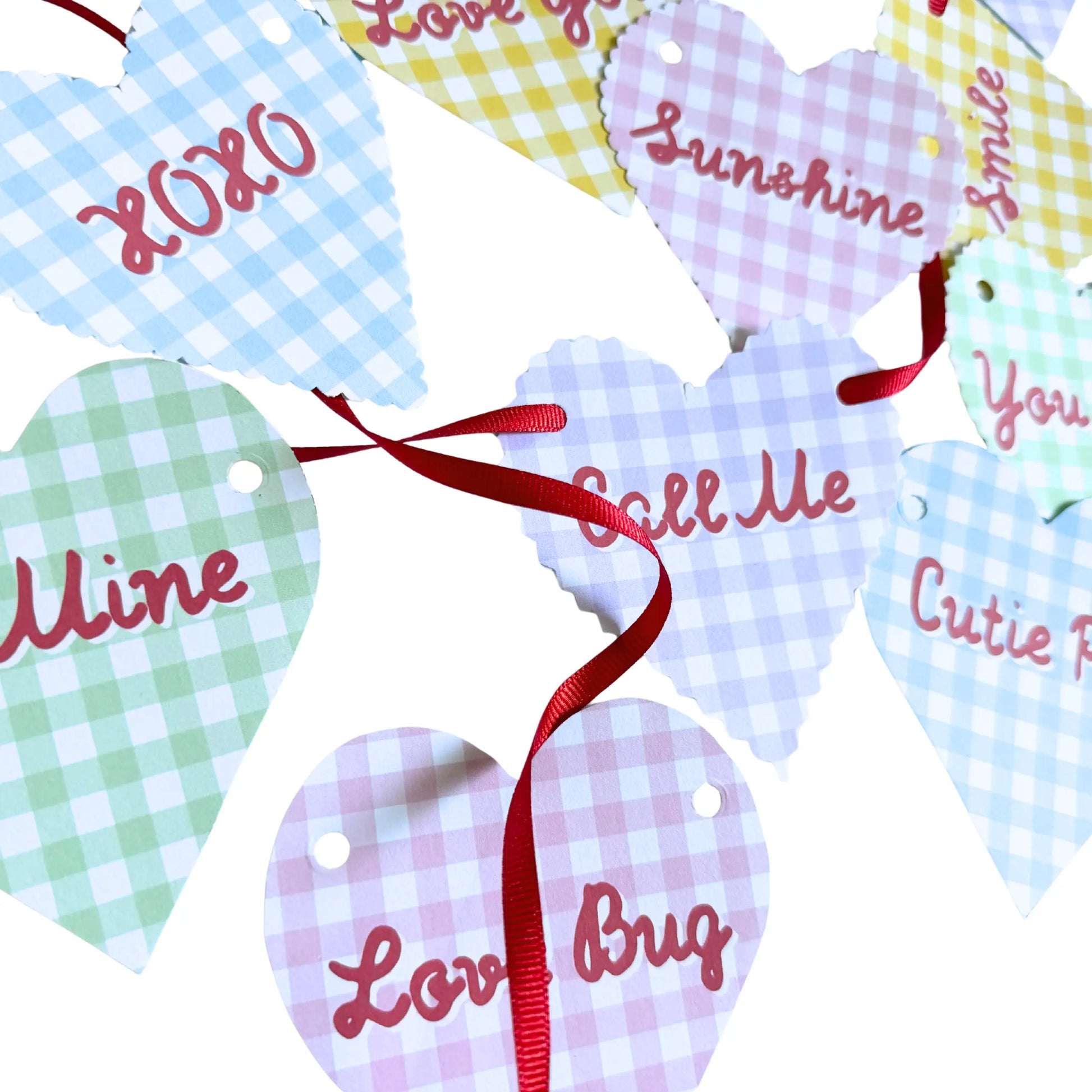 Gingham Conversation Hearts, Bitsy Jamie Ann Studio