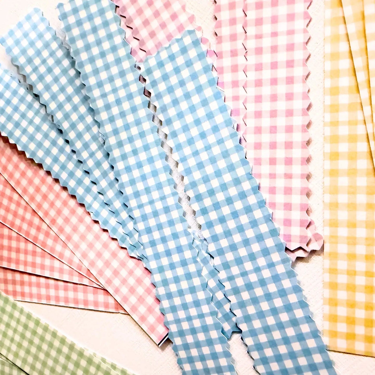Gingham Printable Paper Chains | Double-Sided Multicolor Garland DIY Party Decor - Jamie Ann Studio