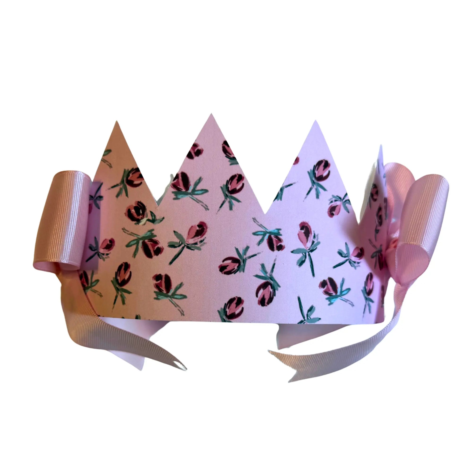 Velvet Rosebuds Floral Printable Crown | DIY Birthday Party Crown - Jamie Ann Studio