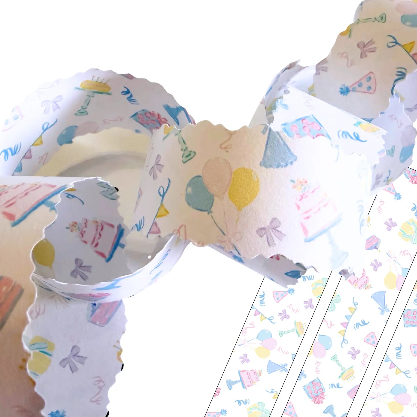 Lovely Day Printable Paper Chains | Double-Sided Pastel Garland DIY Party Decor Jamie Ann Studio
