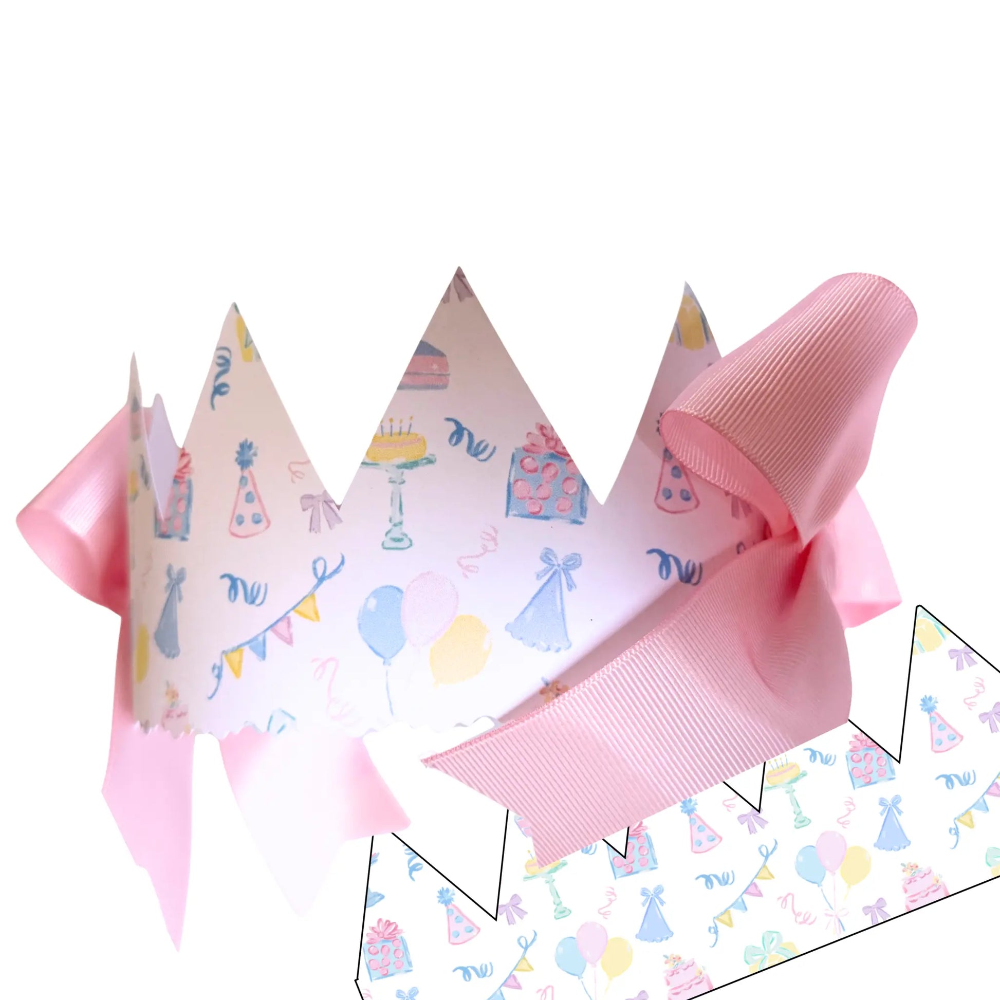 Lovely Day Pastel Hearts Printable Crown | DIY Birthday Crown - Jamie Ann Studio