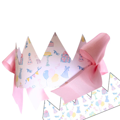 Lovely Day Pastel Hearts Printable Crown | DIY Birthday Crown - Jamie Ann Studio